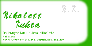 nikolett kukta business card